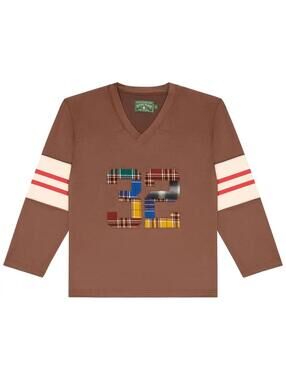 Denim Tears Brown V-Neck Long Jersey Style Shirt XXL